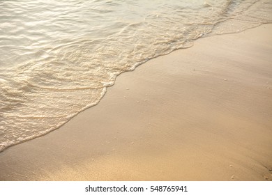 Soft Wave Of The Sea Swash Sand Beach