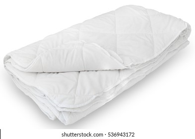 Soft White Blanket Isolated On A White Background