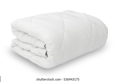 Soft White Blanket Isolated On A White Background