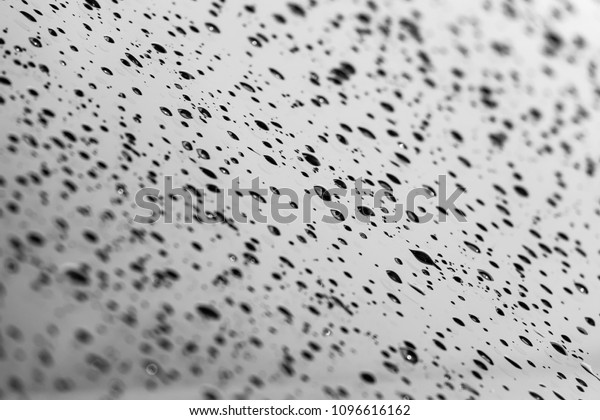 Soft\
white gray raining and water drop on glass or mirror ground. It\
circle or oval background concept. This will see bekeh white\
reflect of rain drops to make it look\
beautiful.