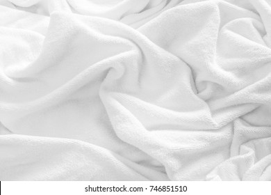 Soft White Messy Blanket For Background