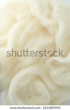 Soft white wool texture as background, closeup