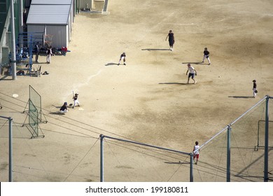 Softball At The Elementary School Playground