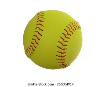 Softball Isolated On White.