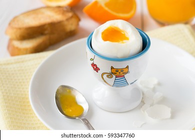 Soft-boiled egg - Shutterstock ID 593347760