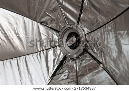 Softbox speedlight mount and reflective interior for studio lighting
