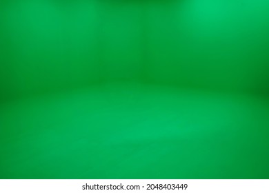 Softly Lit Greenscreen Studio Background Stock Photo 2048403449