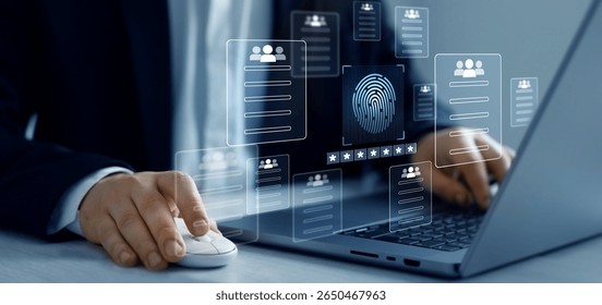 Software for biometric security personal data. Confidentiality documents and employee compliance rules.Documents law regulation and compliance rules.Documents confidentiality,cyber protection.