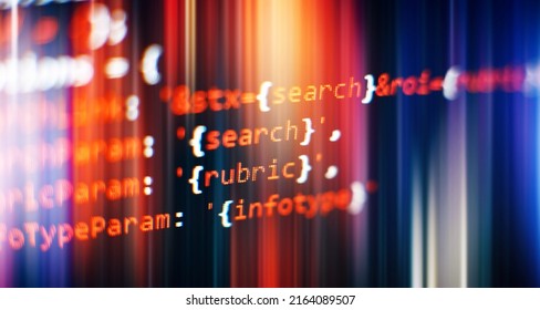 Software develop company office. Database bits access stream visualisation. Programming code abstract