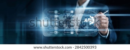Software developer analyzing code integration flows on a virtual screen. Mapping complex API endpoints to ensure seamless data exchange between different cloud platforms and external applications.