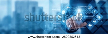 Software developer analyzing digital data pointing hand at API integration graph chart growth metrics across a secure global network. Advancing enterprise technology for modern business success.