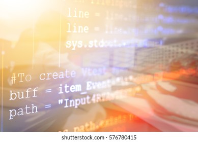 Software developer programming code. Abstract computer script code. Programming code screen of software developer. Software Programming Work Time. Code text written and created entirely by myself. - Powered by Shutterstock - Get 15% off with code: PIKWIZARD15