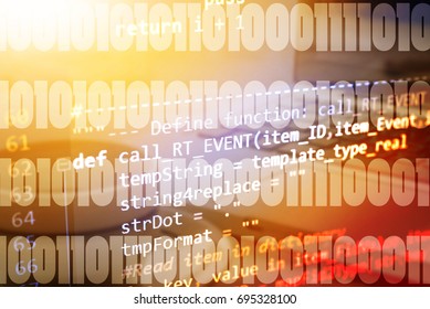 Software developer programming code. Abstract computer script code. Programming code screen of software developer. Software Programming Work Time. - Powered by Shutterstock - Get 15% off with code: PIKWIZARD15