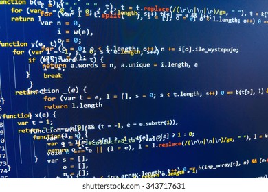 Software Developer Programming Code On Computer Stock Photo 343717631 ...