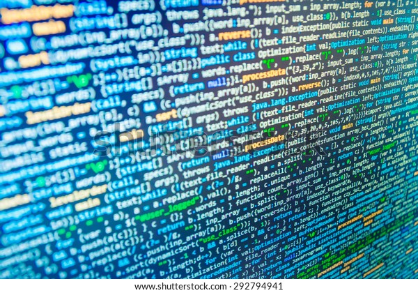 Software Developer Programming Code On Computer Stock Photo Edit Now
