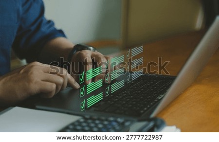 Software development coding data analysis on laptop computer programming technology concept