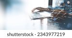 Software development concept, digital technology. Coding programmer, software engineer working on laptop and digital tablet with javascript computer code, internet of things IoT, mobile app develop