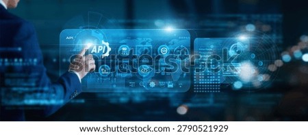 Software engineer touch virtual screen API. Integrating disparate software modules and third-party services to create a unified ecosystem with streamlined data exchange capabilities.