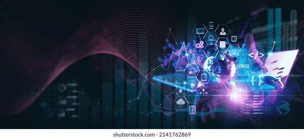 Software engineer,Businessman hands show all innovation technology virtual dashboard and 3d world and elements of innovation concept.
