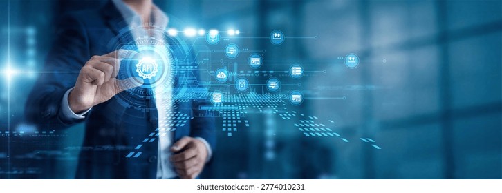 A software engineer's hand holds a tablet for API integration, connecting data through a complex cloud network system. Seamless connectivity ensures highly efficient app performance now.