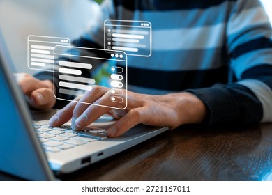 Software Settings Optimization On Laptop While Typing, Configuration And Interface Control For Workflow Productivity, Office Efficiency And Knowhow