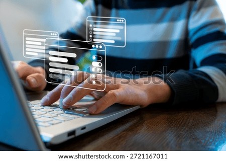 Software Settings Optimization On Laptop While Typing, Configuration And Interface Control For Workflow Productivity, Office Efficiency And Knowhow