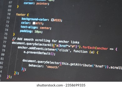 Software source code. Programming code. Programming code on the - Powered by Shutterstock - Get 15% off with code: PIKWIZARD15