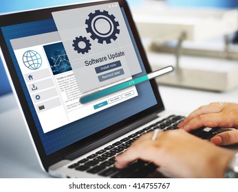 Software Update Installation Upgrade Data Concept
