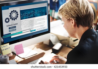 Software Update Installation Upgrade Data Concept