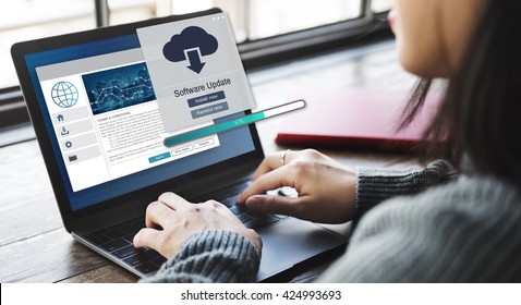 Software Update Installation Upgrade Data Concept