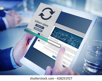 Software Update Installation Upgrade Data Concept