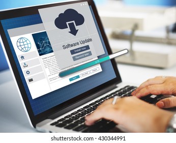 Software Update Installation Upgrade Data Concept