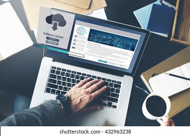 Software Update Installation Upgrade Data Concept