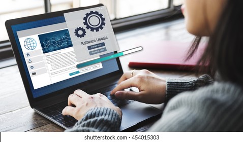 Software Update Installation Upgrade Data Concept