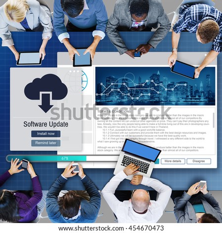 Software Update Installation Upgrade Data Concept