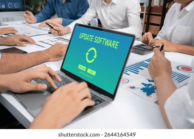 Software update on computer for brisk version of device software upgrade