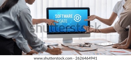 Software update on computer for brisk version of device software upgrade