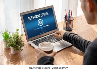 Software update on computer for modish version of device software upgrade