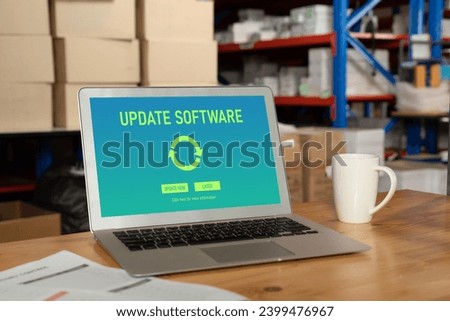 Software update on computer for modish version of device software upgrade