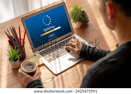 Software update on computer for modish version of device software upgrade