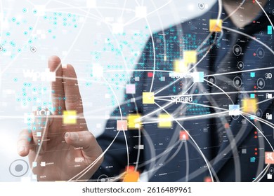 Software, web development, programming concept. Abstract Programming