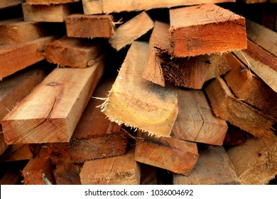 Softwood used in construction. - Shutterstock ID 1036004692