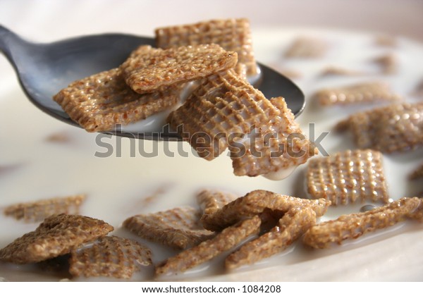 Soggy Cereal On Spoon Milk Stock Photo Edit Now