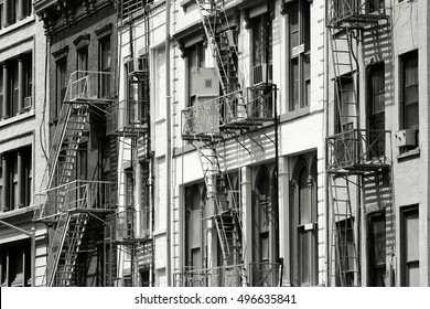 Soho, New York. Black And White Style.