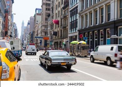 Soho Street Traffic In Manhattan New York City NYC USA