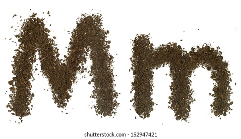 Soil Alphabet. Letters M