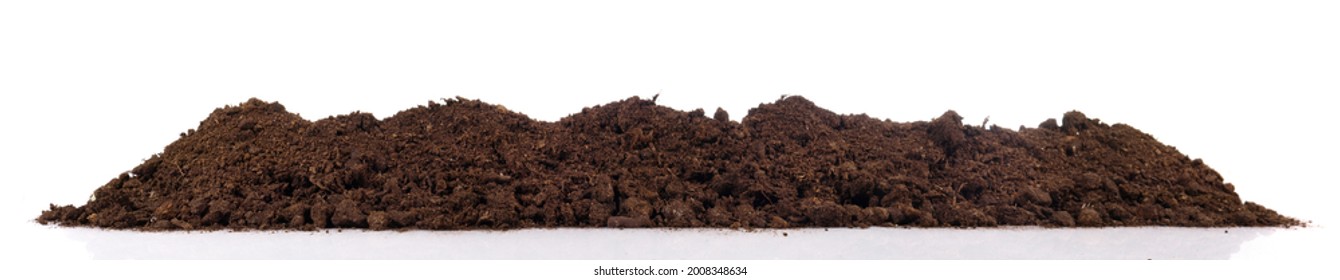 Soil Banner isolated on white Background - Panorama. - Shutterstock ID 2008348634