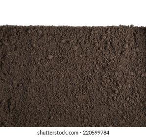 Soil Or Dirt Section Isolated Background