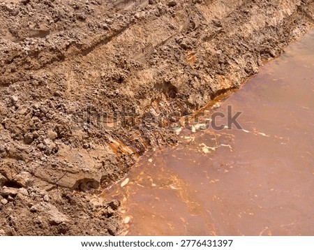 soil layer section of acid soil.