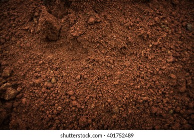 Soil on the ground as texture and background. - Shutterstock ID 401752489